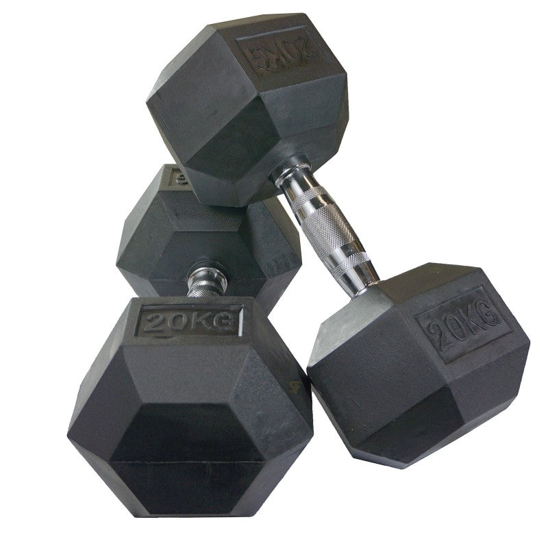 Rubber Hex Dumbbell GymQuip Canberra AU - Main Image