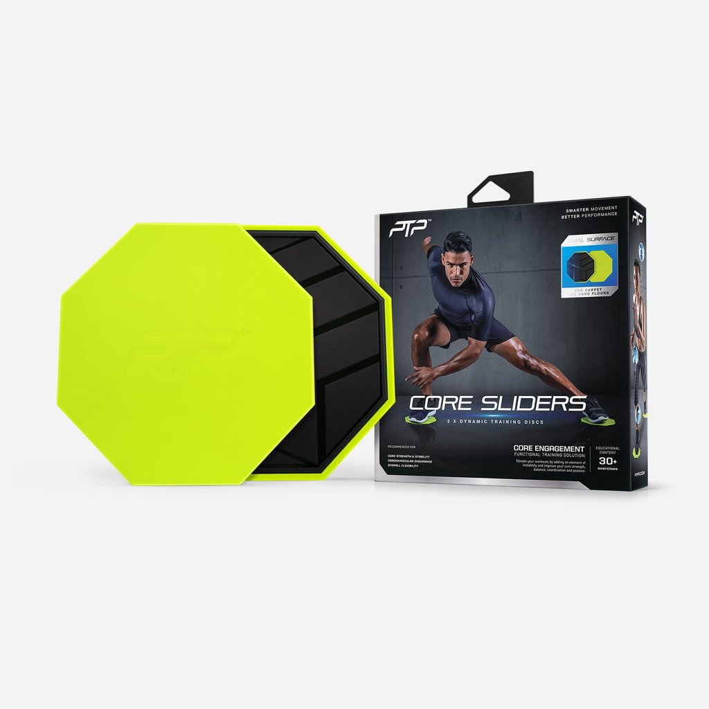2 x Dual Sided Gliding Discs Exercise Sliders Core  