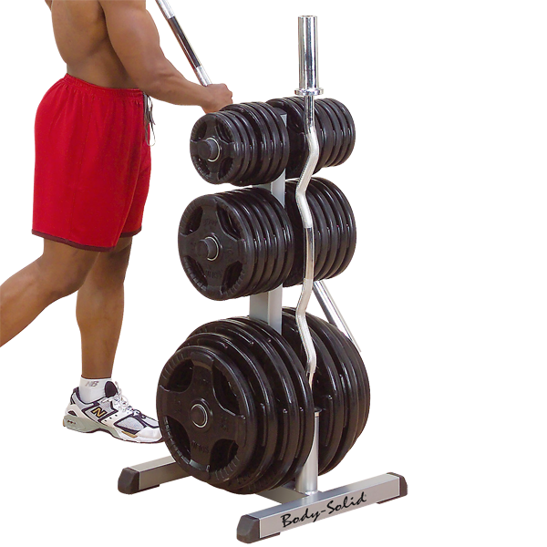 Body-Solid GOWT Olympic Plate Tree & Bar Holder