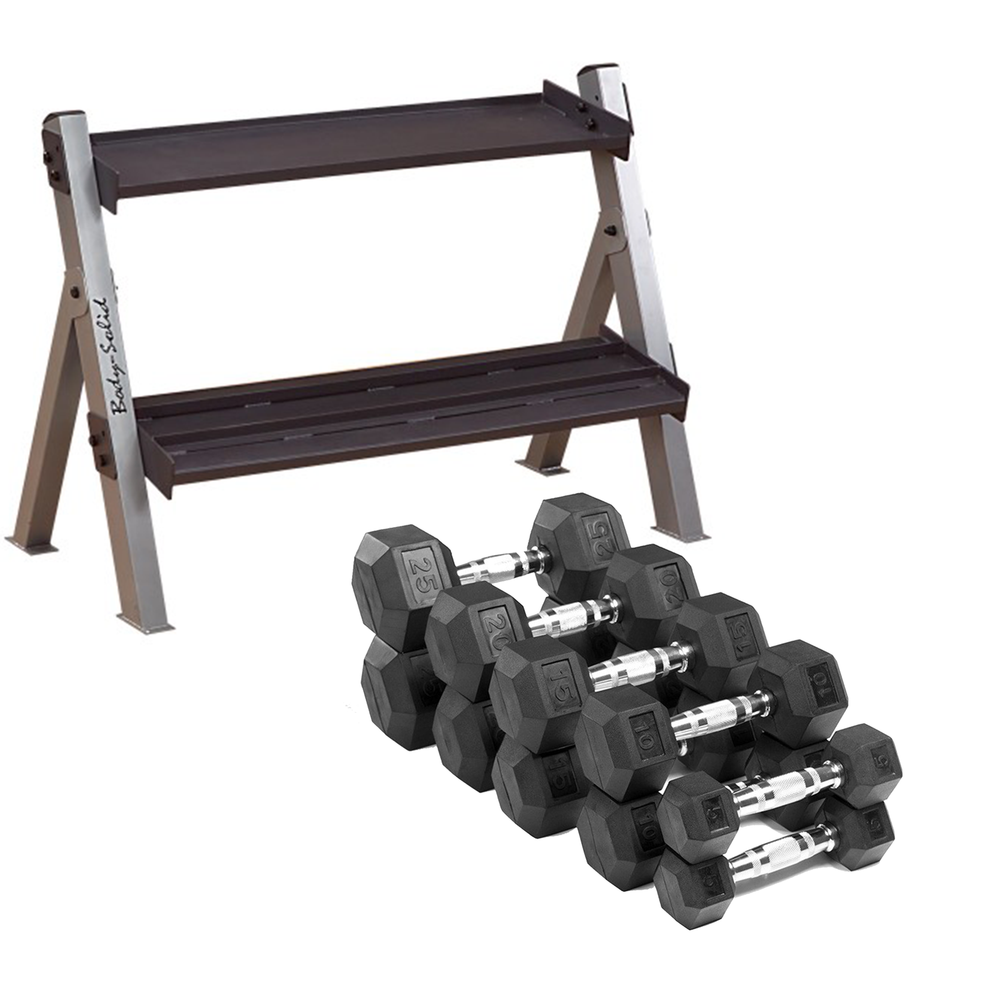 3-20kg Dumbbell Set with Rack GymQuip Canberra AU